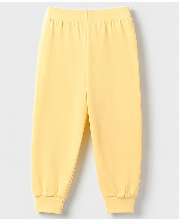 Babyhug Cotton Knit Jogger Fit Full Length Lounge Pants Pack of 3 - Yellow Orange Blue