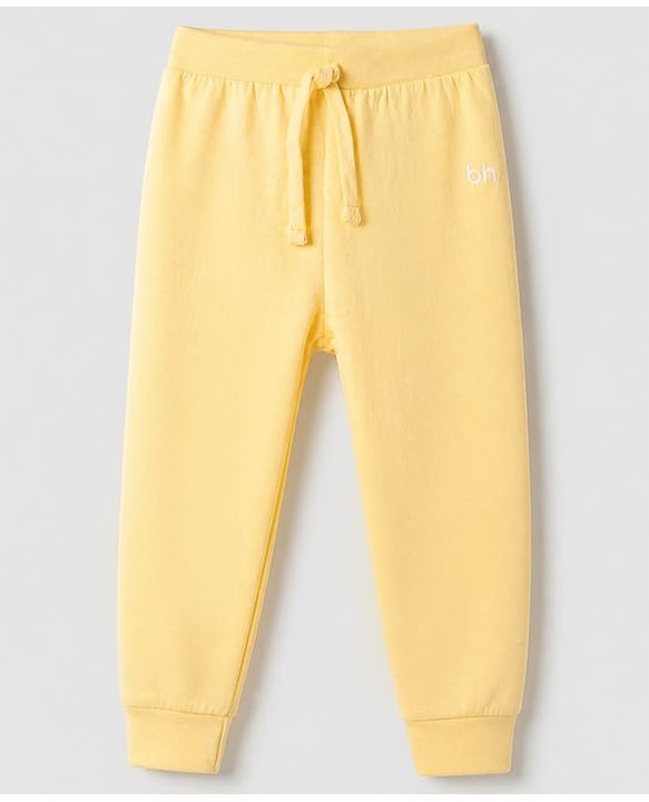 Babyhug Cotton Knit Jogger Fit Full Length Lounge Pants Pack of 3 - Yellow Orange Blue