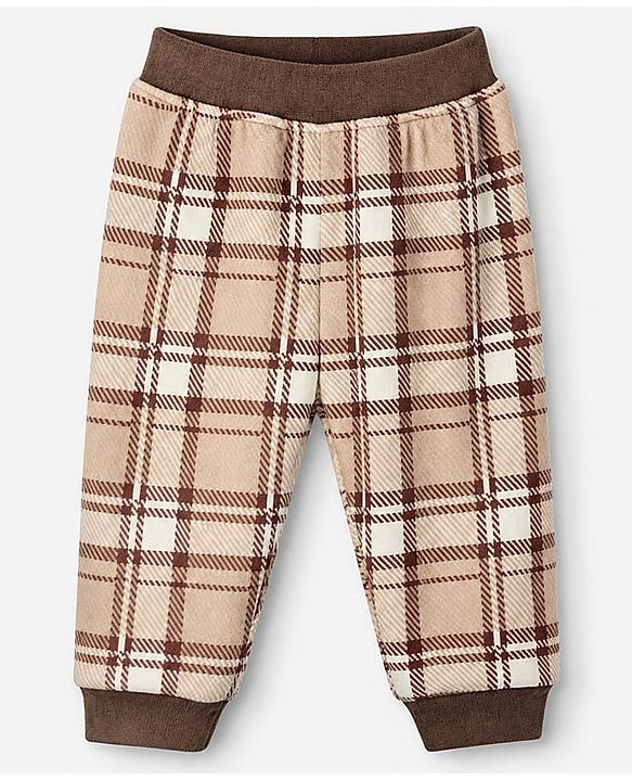 Babyhug Knit Full Sleeves Winter Wear Suit With Bear Patch - Brown