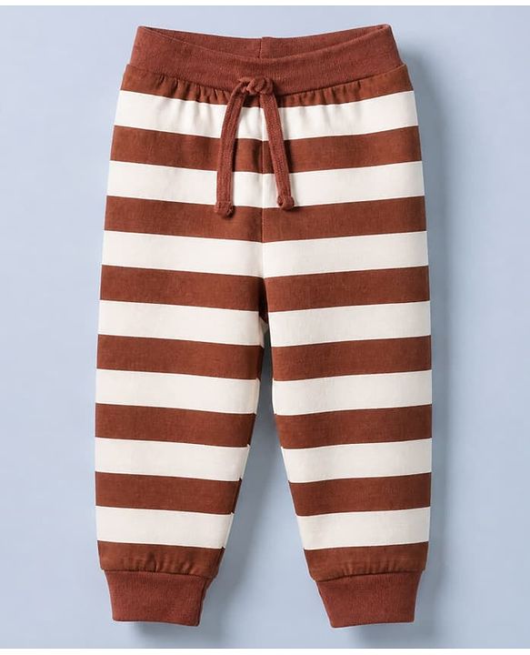 Babyhug Cotton Knit Full Length Jogger Fit Lounge Pant With Animal Print Pack of 3 - Red White