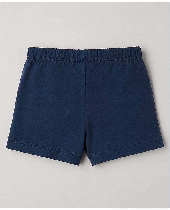 Babyhug 100% Cotton Knit Briefs with Dino & Stripes Print in Navy Blue & White Pack of 3