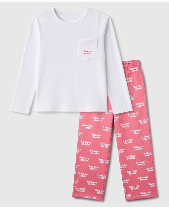 Pine Kids Pullover with Full Sleeves and Cloud Design - Red