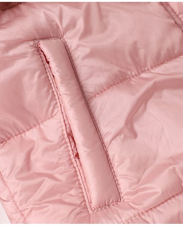 Pine Kids Full Sleeves Woven Padded/Quilted/ Winter Jacket in Pink
