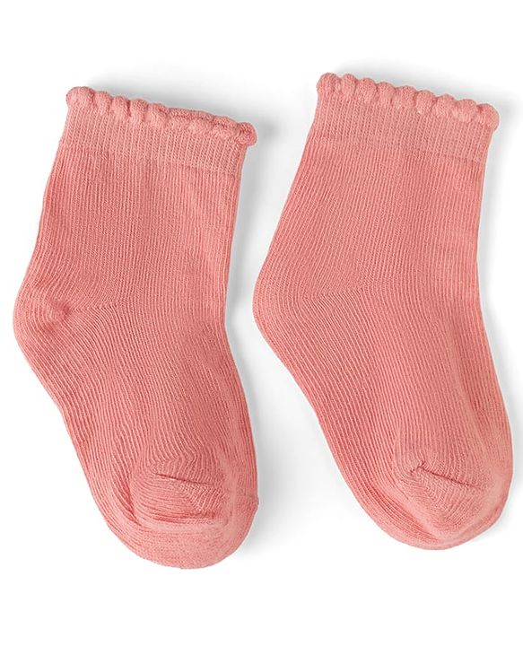 Cute Walk By Babyhug Knit Anti-Bacterial Ankle Length Socks With Polka Dots & Strawberry Print Pack of 5 - Pink