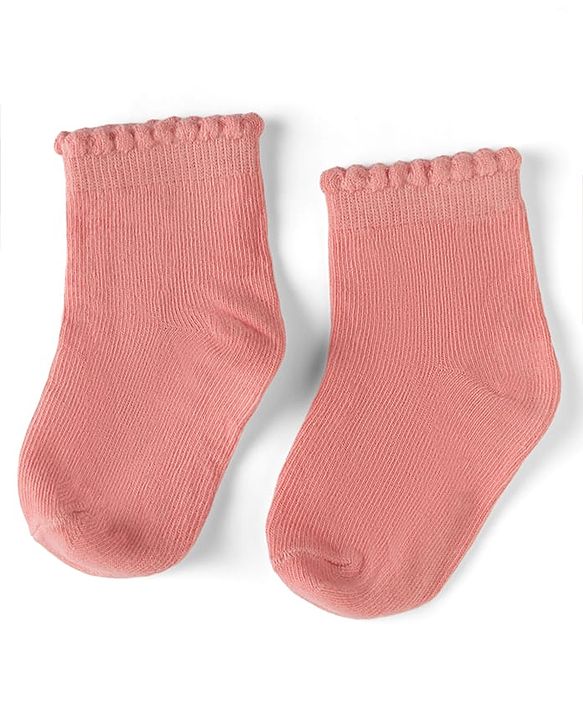 Cute Walk By Babyhug Knit Anti-Bacterial Ankle Length Socks With Polka Dots & Strawberry Print Pack of 5 - Pink