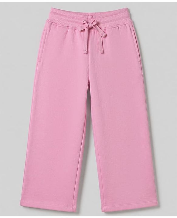Pine Kids Cotton Looper Knit Full Sleeves Sweatshirt and Pant with Cut & Sew Detail and New York Print - Pink