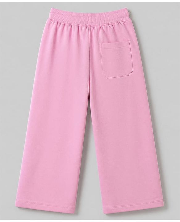 Pine Kids Cotton Looper Knit Full Sleeves Sweatshirt and Pant with Cut & Sew Detail and New York Print - Pink
