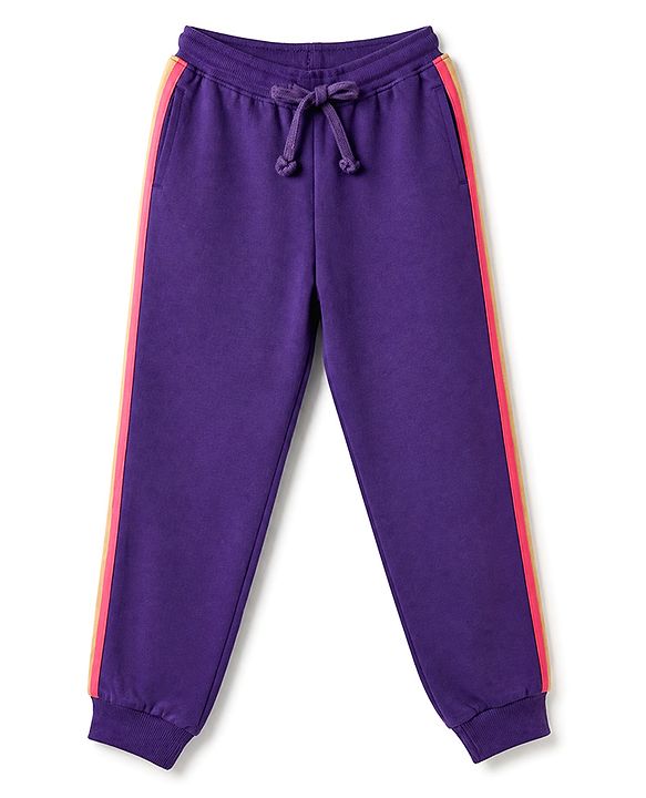 Pine Kids Looper Knit Full Sleeves Striped Winter Wear Suit - Navy Blue