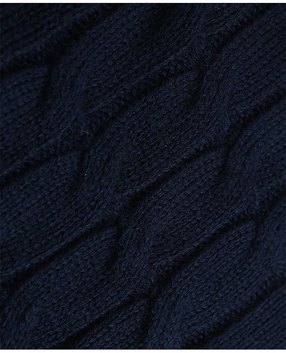 Pine Kids Knit Full Sleeves Pullover - Navy Blue