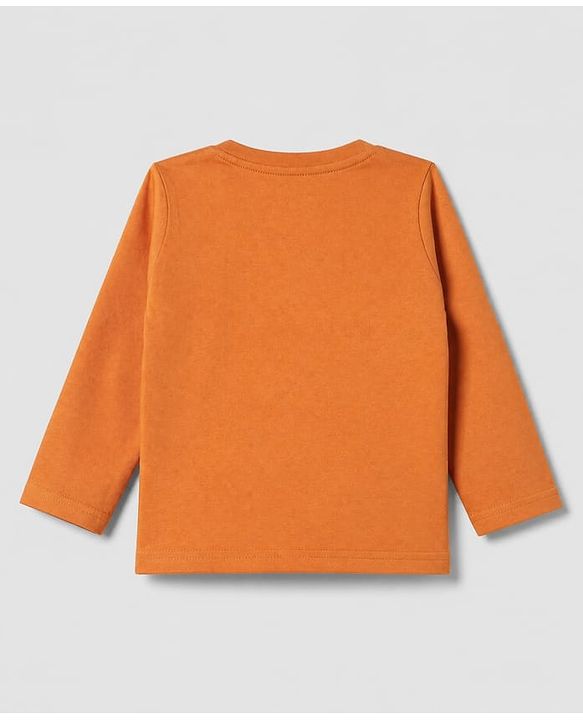 Babyhug 100% Cotton Knit Full Sleeves Tshirts With Daddy Is My Hero Print Pack Of 3 - Navy Blue Mustard & Orange