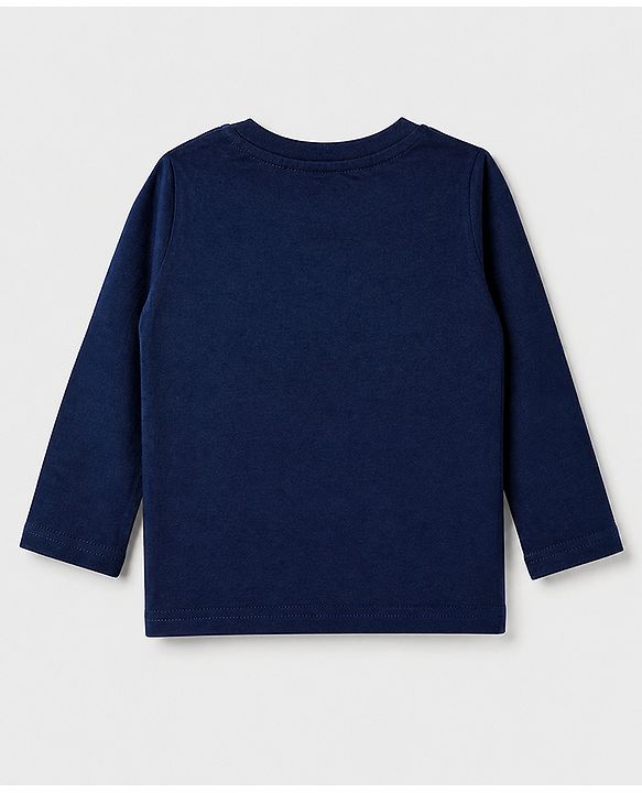 Babyhug 100% Cotton Knit Full Sleeves Tshirts With New York 25 Print Pack Of 3 - Navy Blue Mustard & White