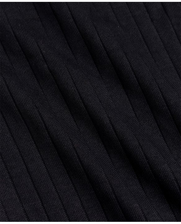 Pine Kids Cotton Knit Half Sleeves Co-Ords Shirt & Pyjama Solid Night Suit with Bow Applique - Black