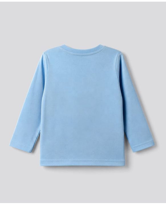 Babyhug 100% Cotton Knit T-Shirt with Full Sleeves and Construction Vehicles Print Pack of 3 - Blue Yellow White