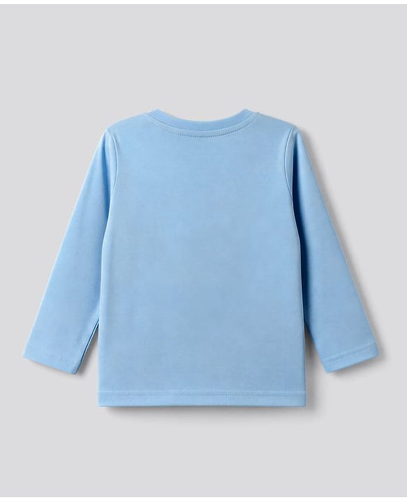Babyhug 100% Cotton Knit T-Shirt with Full Sleeves and Construction Vehicles Print Pack of 3 - Blue Yellow White