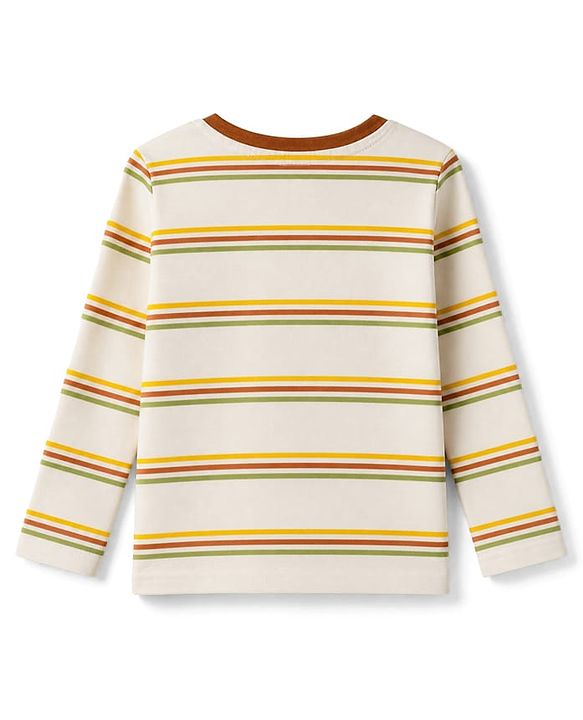 Babyhug 100% Cotton Knit Full Sleeves T-Shirts with Construction Vehicles Print Pack of 3 in Yellow Green