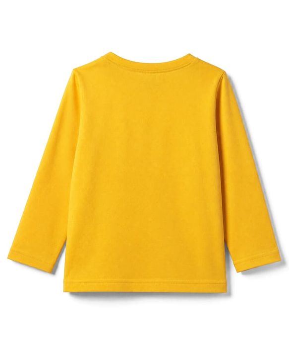 Babyhug 100% Cotton Knit Full Sleeves T-Shirts with Construction Vehicles Print Pack of 3 in Yellow Green