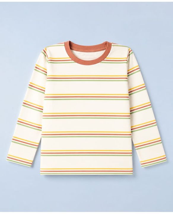 Babyhug 100% Cotton Knit Full Sleeves T-Shirts with Construction Vehicles Print Pack of 3 in Yellow Green
