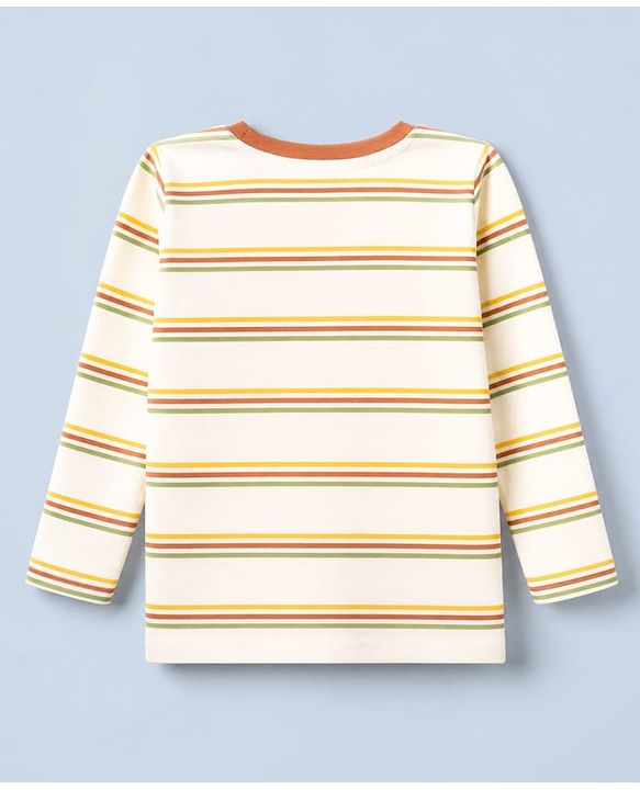 Babyhug 100% Cotton Knit Full Sleeves T-Shirts with Construction Vehicles Print Pack of 3 in Yellow Green