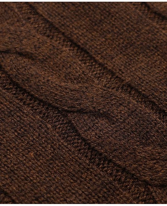 Pine Kids Knit Full Sleeves Sweater Set - Brown