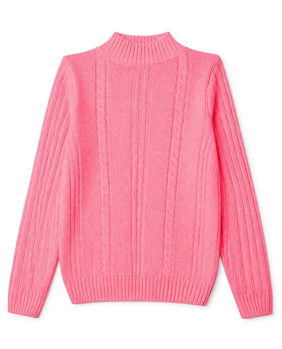 Pine Kids Knit Full Sleeves Sweater Set - Pink
