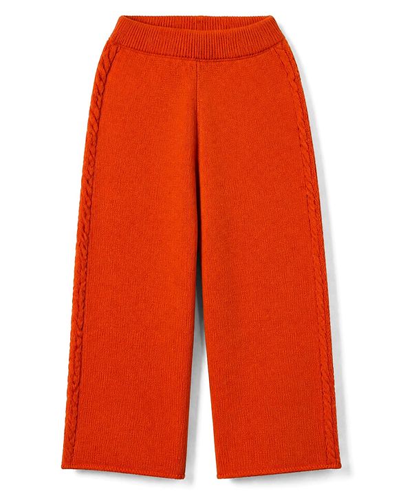 Pine Kids Knit Full Sleeves Sweater Set - Orange