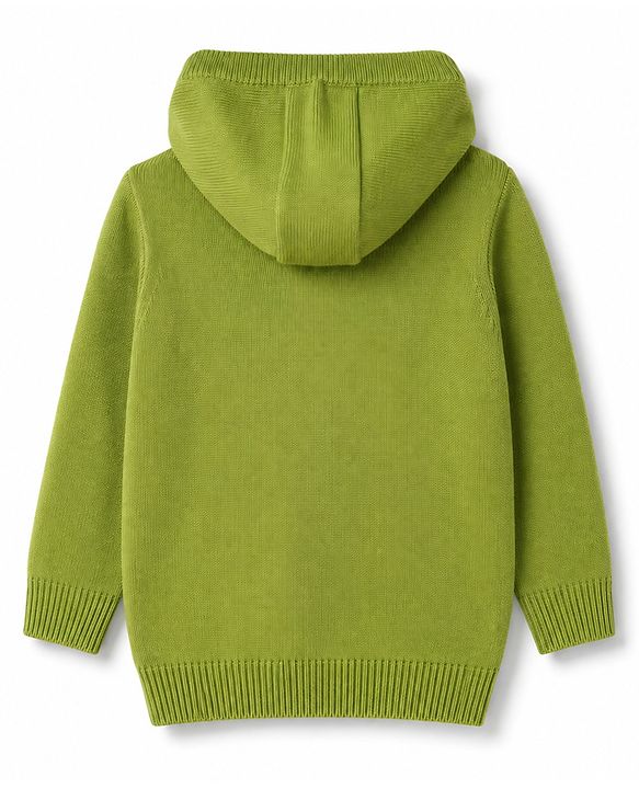 Pine Kids Knit Sweater Set with Full Sleeves in Green for 4-5 Years