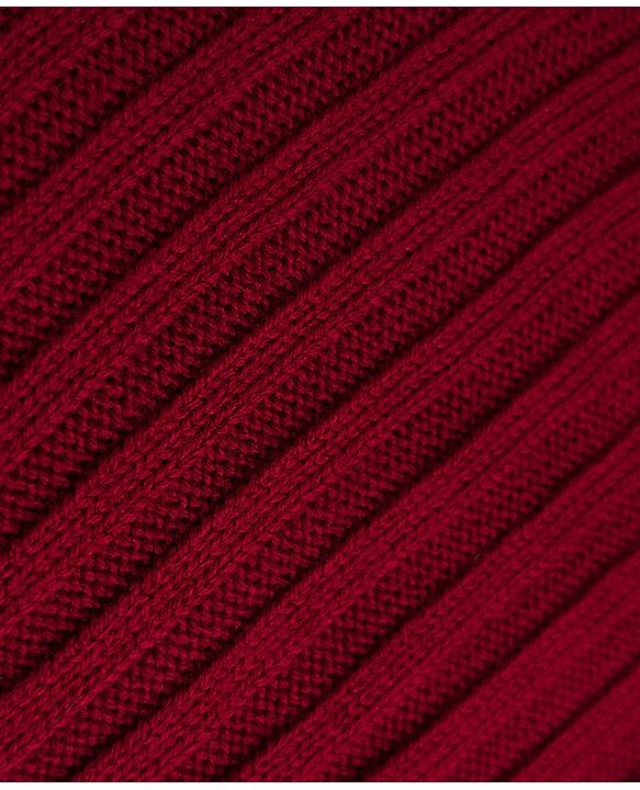 Pine Kids Knit Full Sleeves Solid Sweater Set - Red