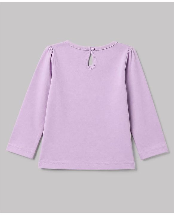 Babyhug 100% Cotton Knit T-Shirts with Full Sleeves and Floral Bunny Print Pack of 3 - Mint Green White Lavender