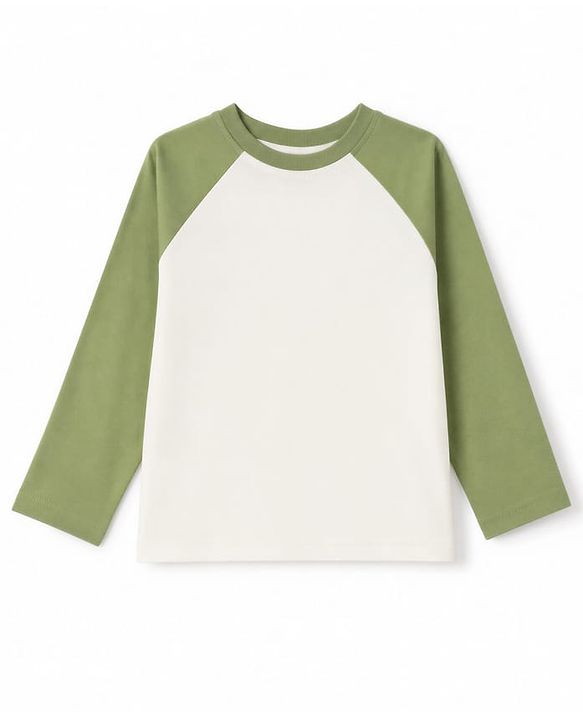 Babyhug 100% Cotton Knit Full Sleeves T-Shirt & Striped Pyjama Nightsuit with Mini Saur Print - Green