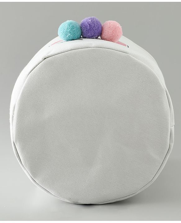 Babyhug Multicolour Foldable Fabric Storage Basket| 35 40 cm| Three-Tone Design, Decorative Lucky Print, Rope Handles| Laundry Organizer| Books, Cloths, Toys & Accessories Storage| Washable Fabric