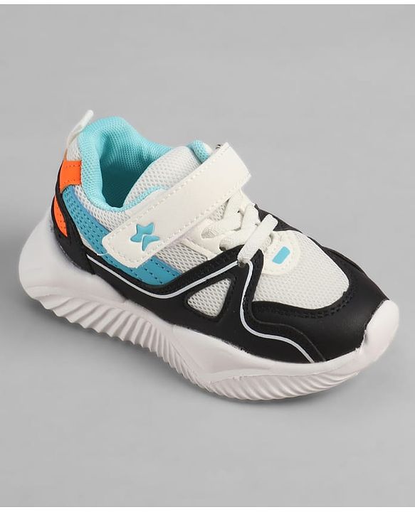 Cute Walk by Babyhug Velcro Closure Star Printed Sneakers - White