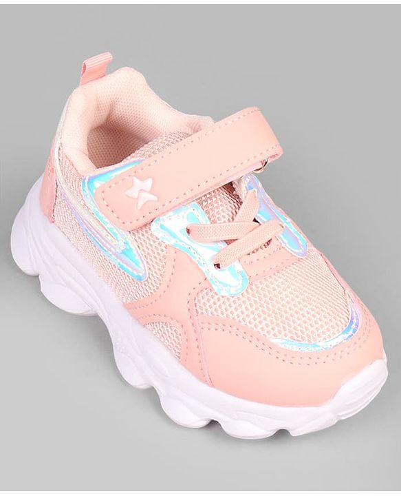 Cute Walk by Babyhug Velcro Closure Solid Sneaker- Pink