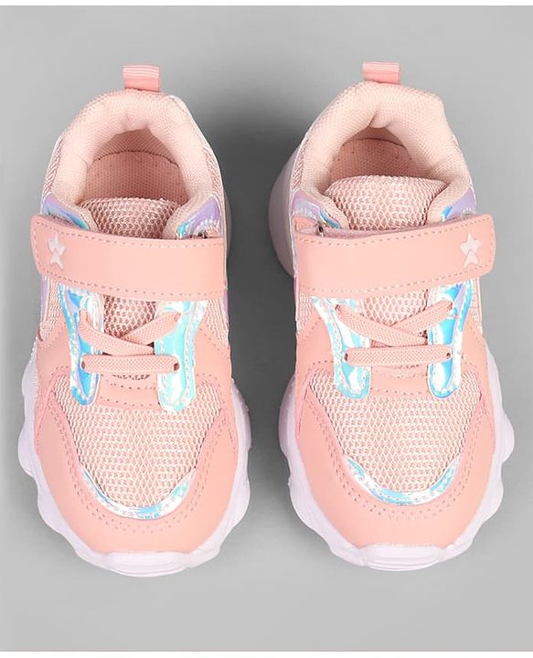 Cute Walk by Babyhug Velcro Closure Solid Sneaker- Pink