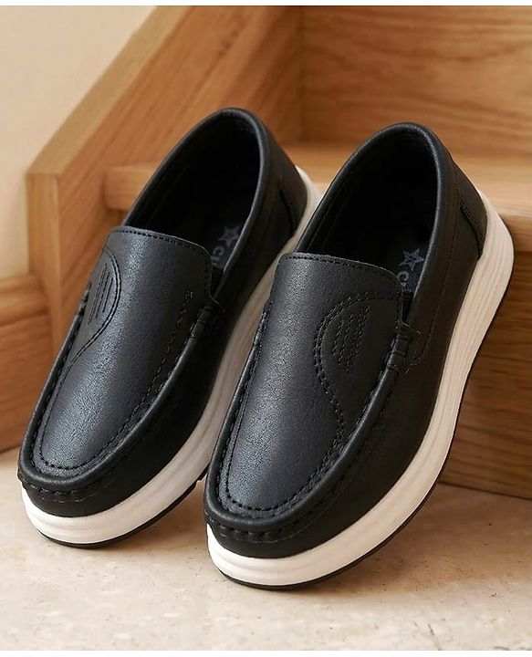 Cute Walk by Babyhug Slip On Solid Formal & Party Wear Shoes - Black