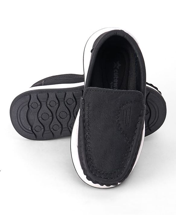 Cute Walk by Babyhug Slip On Solid Formal & Party Wear Shoes - Black