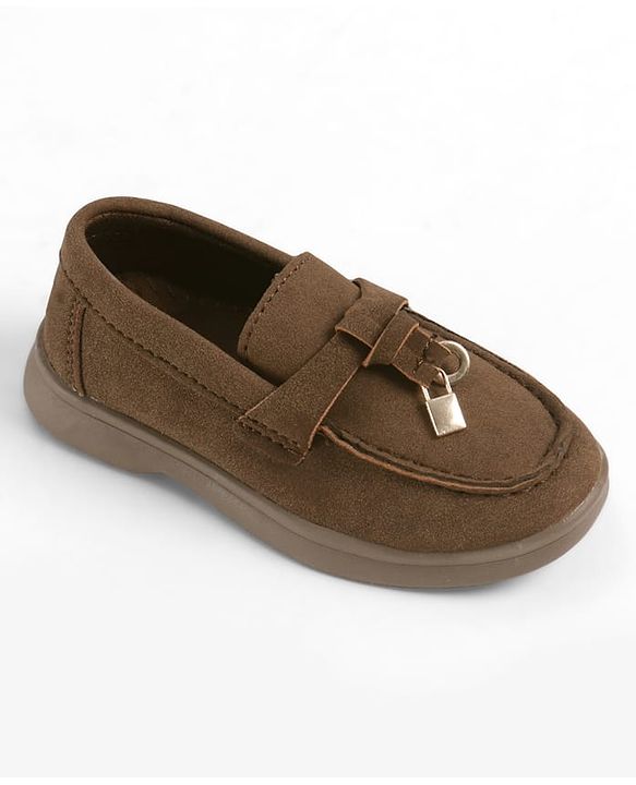 Cute Walk by Babyhug Slip On Formal & Party Wear Shoes With Applique - Brown