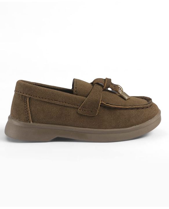 Cute Walk by Babyhug Slip On Formal & Party Wear Shoes With Applique - Brown
