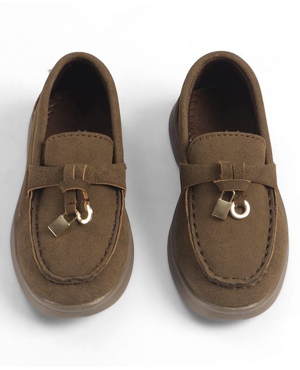 Cute Walk by Babyhug Slip On Formal & Party Wear Shoes With Applique - Brown
