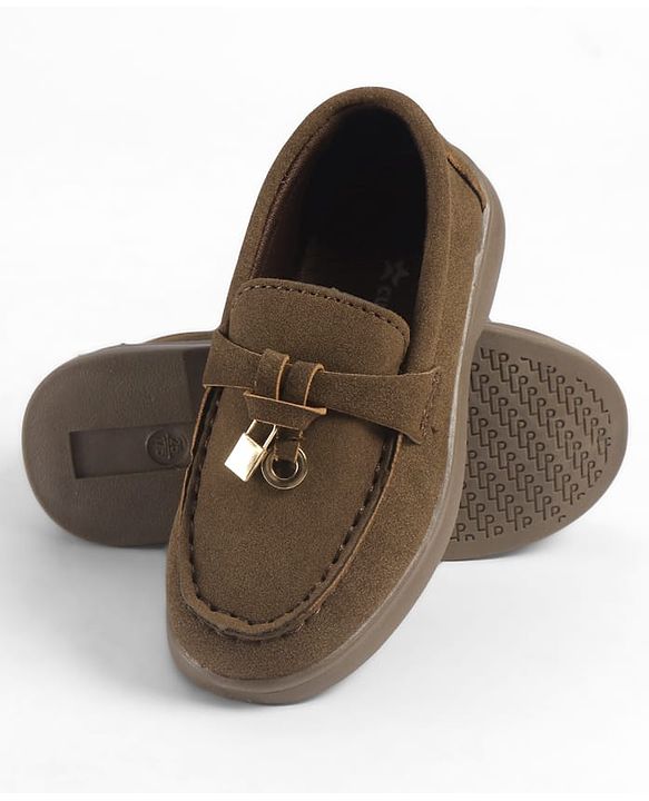 Cute Walk by Babyhug Slip On Formal & Party Wear Shoes With Applique - Brown