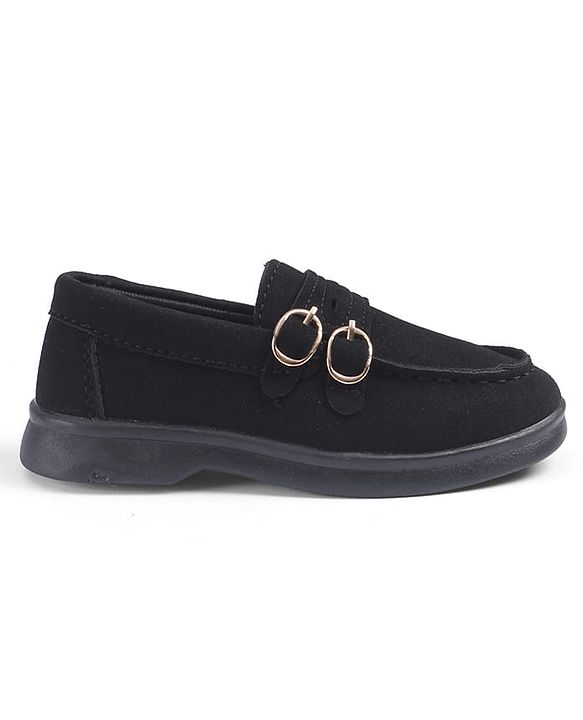 Cute Walk by Babyhug Slip On Formal & Party Wear Shoes With Applique - Black