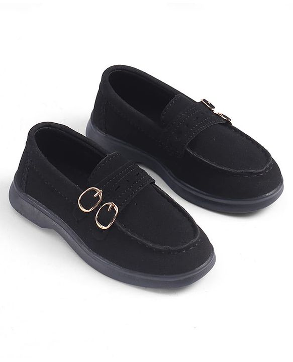 Cute Walk by Babyhug Slip On Formal & Party Wear Shoes With Applique - Black