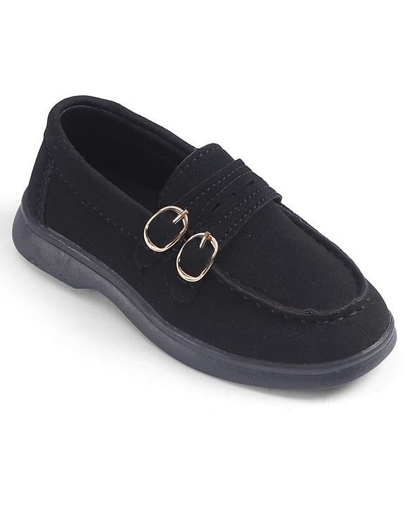 Cute Walk by Babyhug Slip On Formal & Party Wear Shoes With Applique - Black