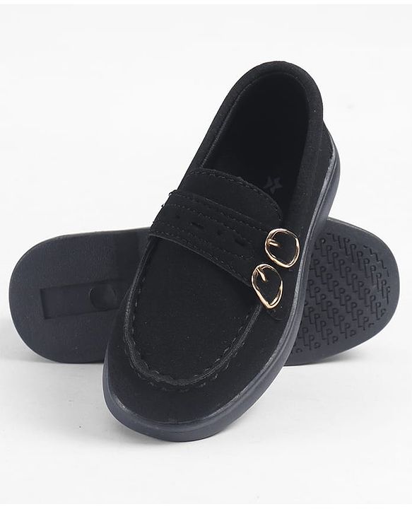 Cute Walk by Babyhug Slip On Formal & Party Wear Shoes With Applique - Black