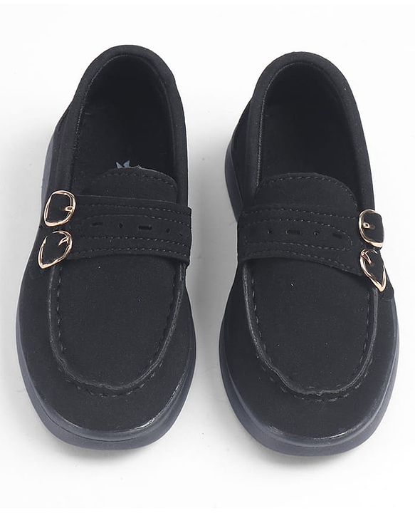 Cute Walk by Babyhug Slip On Formal & Party Wear Shoes With Applique - Black