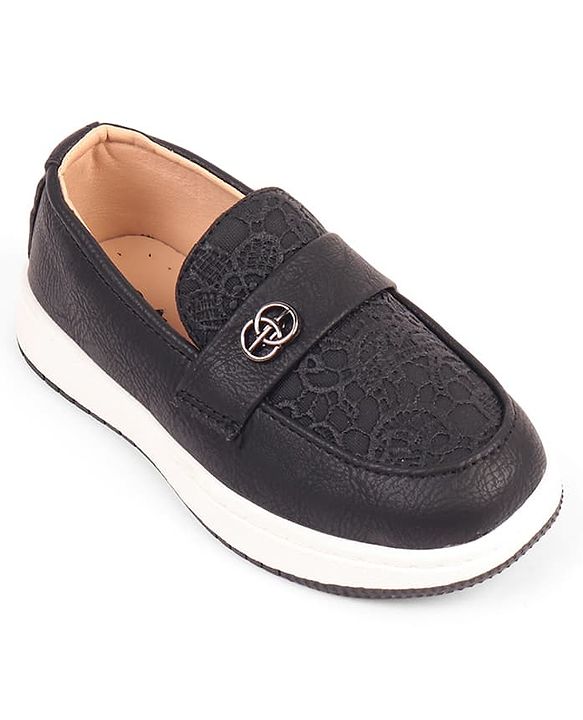 Cute Walk by Babyhug Slip On Solid Formal & Party Wear Shoes  - Black