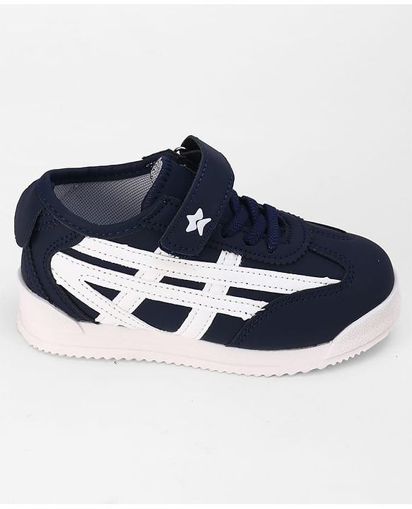 Cute Walk by Babyhug Velcro Closure Solid Sneakers - Navy
