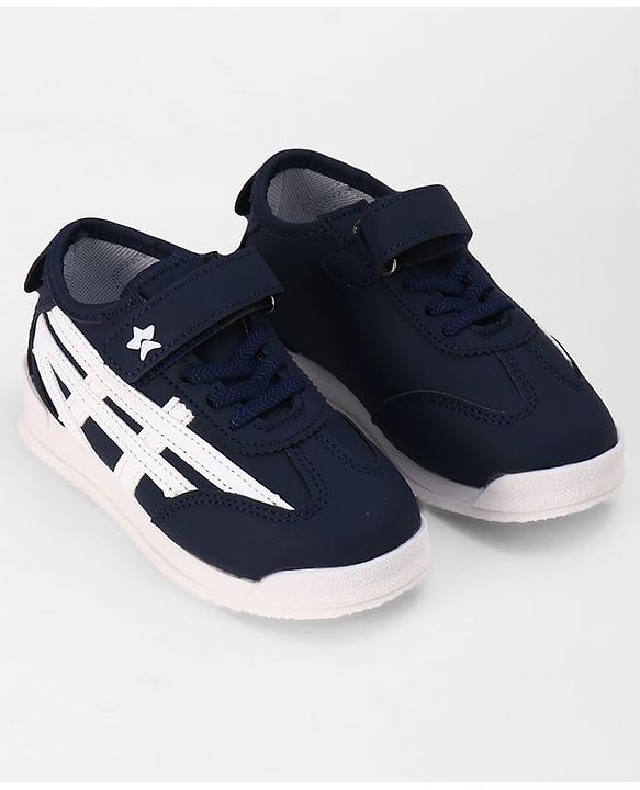Cute Walk by Babyhug Velcro Closure Solid Sneakers - Navy