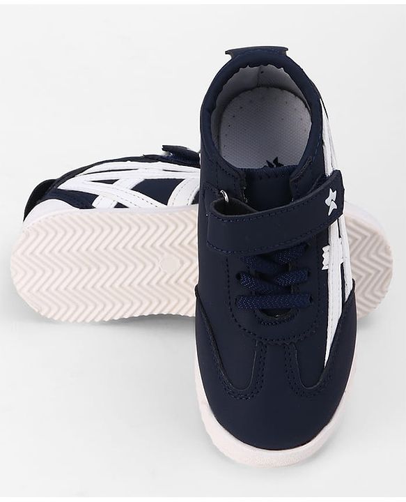 Cute Walk by Babyhug Velcro Closure Solid Sneakers - Navy
