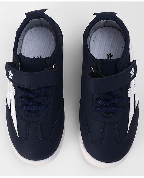 Cute Walk by Babyhug Velcro Closure Solid Sneakers - Navy