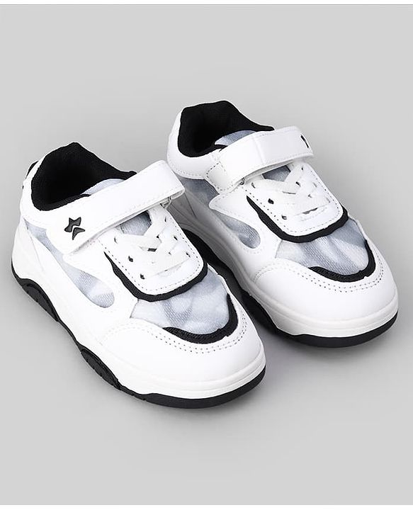 Cute Walk by Babyhug Vecro Closure Sneaker - White
